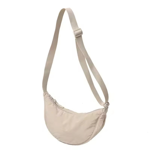 Sac bandoulière en nylon personnalisé avec logo 2026, couleur unie, décontracté, style dumpling, léger, pour femmes - Product Image 5