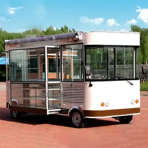 공장 가격 주문 음식 버스 이동할 수 있는 부엌 음식 밴 주스 자동 판매기 차 간이 식품 트럭 석쇠를 가진 전기 핫도그 손수레