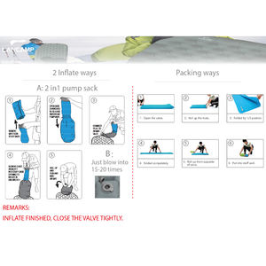 Almohadilla de dormir de TPU con forma de momia de nailon 40D para colchoneta de Camping, colchón de aire ultraligero, colchoneta inflable impermeable para dormir - Product Image 5