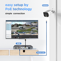Système de caméra NVR PoE 4K 16 canaux 4COVR avec disque dur 4 To, 16 caméras IP 8MP IA, audio bidirectionnel, étanche, vision nocturne couleur, projecteur, sécurité CCTV