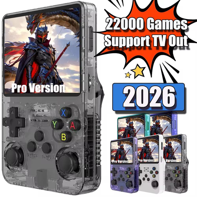 2026 Arkos System R36S Retro Handheld Video Game Console Linux System 3.5 Inch Screen Portable Video Player 64G Games