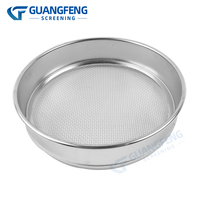Tamis de laboratoire Guangfeng en acier inoxydable standard pour tests de sol, filtre à sable tissé à maille plate soudée