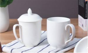 Hot sale Amazon 375ml ceramic tea <strong>mug</strong> set with lid - Product Image 3