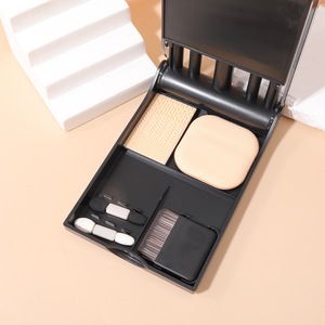 Du Lịch Vẻ Đẹp Công Cụ Kit Blush/Eyeshadow/Loose Bộ<span class=keywords><strong>t</strong></span> Bàn Chải Xách Tay Đa-Chức Năng Trang Điểm Bàn Chải 10-Mảnh Thiế<span class=keywords><strong>t</strong></span> Lập Với Gương - Product Image 2