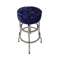 Siège standard classique de haute qualité Chrome pivotant Double anneau tabouret de bar dos nu en gros