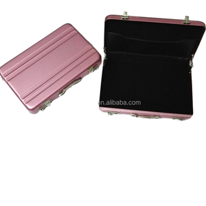 XB Black Cute Exquisite 10cm Aluminum <b>Metal</b> Business <b>Suitcase</b> Card Holder & Note Holder /Case - Product Image 3
