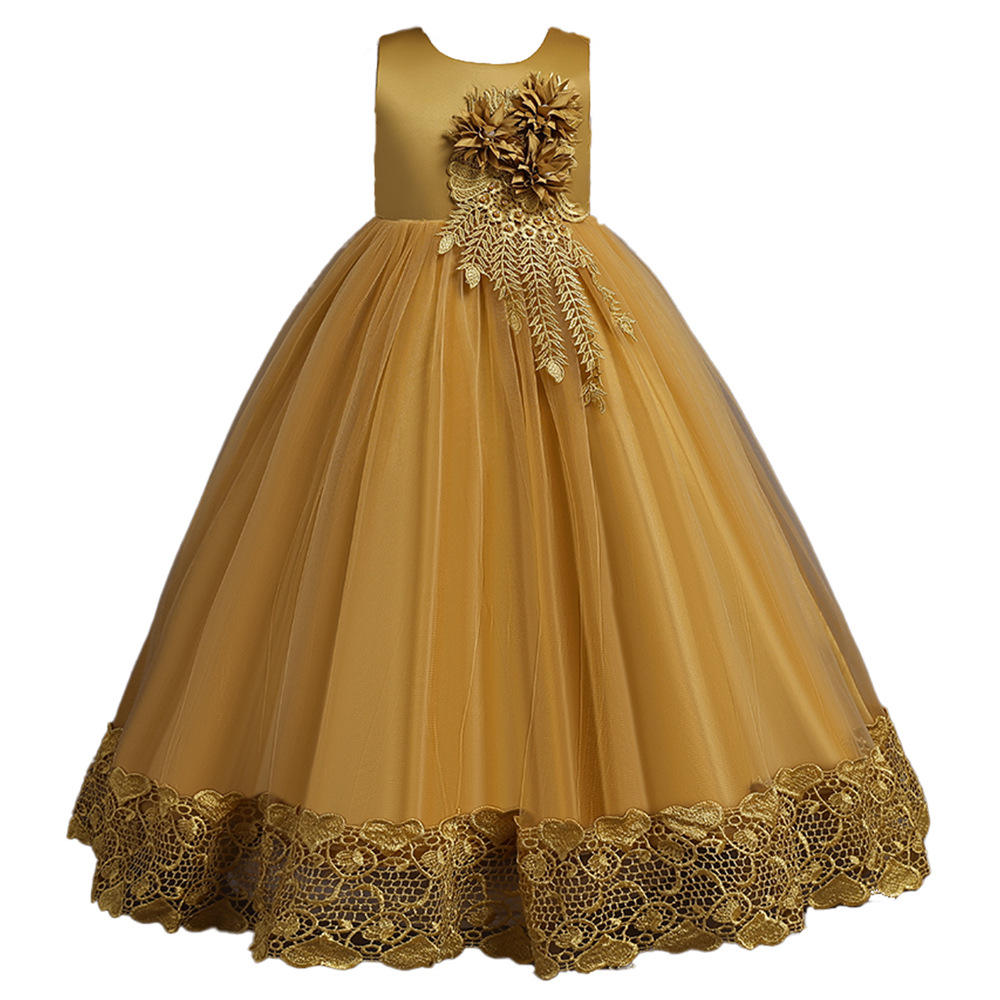 Ragazza fiore principessa vestito bambini estate Tutu matrimonio festa di  compleanno abiti per 10 anni ragazze bambini abito Costume abbigliamento