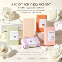 Savon en barre parfumé 200g, savon de bain hydratant au parfum longue durée, savon nettoyant régénérant aux extraits de plantes