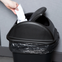 Poubelle rectangulaire en plastique avec logo personnalisé avec couvercle pivotant pour le recyclage en PP durable