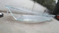 Bateau transparent avec fond transparent durable, kayak pour lacs et rivières, garantie 1 an, bateau à rames en matériau PC