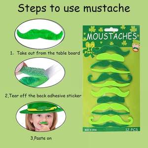 Fiesta del día de <span class=keywords><strong>San</strong></span> <span class=keywords><strong>Patricio</strong></span> Autoadhesivo Novedad Bigotes verdes Fiesta Mascarada Suministros para fiestas del día de <span class=keywords><strong>San</strong></span> <span class=keywords><strong>Patricio</strong></span> <span class=keywords><strong>Disfraz</strong></span> - Product Image 3