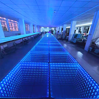 Pista de Baile LED Interactiva Magnética de 3 x 3 Metros para Salón de Eventos en Dubái Sin Fondo