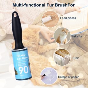Remplacement de la poussière extra collante domestique avec poignée en plastique à 2 rouleaux avec un mouvement de roulement rapide et facile pour la fourrure et les vêtements d'animaux domestiques - Product Image 2