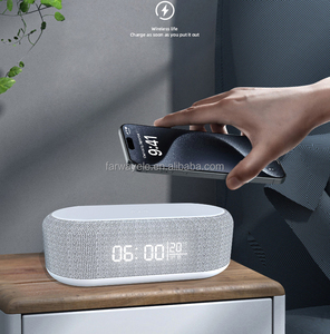 Desk &amp; Table LED Digital <strong>Alarm</strong> <strong>Clock</strong> <strong>with</strong> 15W Wireless Charger BT Speaker Ambient <strong>Nightlight</strong> Temperature - Product Image 6