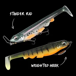 Spinpoler <span class=keywords><strong>Stalker</strong></span> 3D leurre de pêche souple queue de pagaie appâts artificiels 16cm gros PVC brochet bar truite Wobbler attirail - Product Image 6