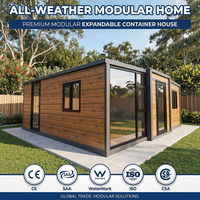 Maison mobile modulaire à structure en acier extensible, aménagement personnalisé, salon, chambre, design moderne préfabriqué, garantie 5 ans