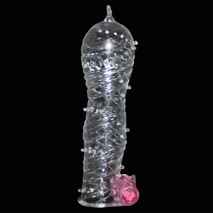 เครื่องสั่นเซ็กซ์ทอยสำหรับผู้ชายเครื่องสั่นมีช่องใส่ถุงยางคริสตัลสำหรับผู้ชาย - Product Image 2