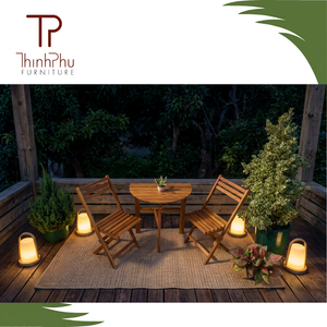 Ensemble de meubles en bois massif en gros : table basse et chaises pour la maison, bar, restaurant, hôtel, café, jardin – Fabriqué au Vietnam - Product Image 3