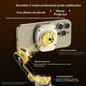 AOCHUAN P2 <span class=keywords><strong>Stabilisateur</strong></span> magnétique pour téléphone avec suivi IA, <span class=keywords><strong>stabilisateur</strong></span> 3 axes pour caméra d'action, diffusion en direct sur YouTube, télécommande sans fil - Product Image 5