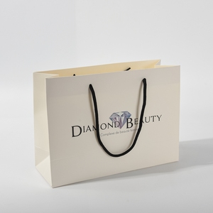 Sacs shopping en papier rose avec logo personnalisé, poignée en ruban, emballage de luxe pour vêtements, bijoux, boutique - Product Image 1