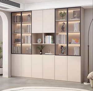 <span class=keywords><strong>Libreria</strong></span> Moderna in Legno con Anta a Scomparsa per Ufficio Domestico e Biblioteca, Mobile Contenitore per Soggiorno - Product Image 5
