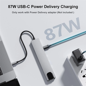 Vonn 8-trong 1 loại C Multiport HUB Adapter với HDMI PD sạc <span class=keywords><strong>USB</strong></span> TYPE-C <span class=keywords><strong>SD</strong></span> TF Đầu Đọc Thẻ RJ45 - Product Image 3