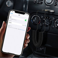 Para Bluetooth 5,0 Aux adaptador micrófono USB 3,5mm Jack inalámbrico coche receptor Kits resorte Audio Cable Altavoz manos libres para coche