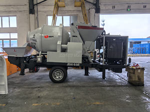 Pompe à béton pour moteur diesel Pompe à béton pour remorque diesel avec mélangeur à vendre - Product Image 4