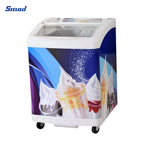 138l -538l Curved Glass Door Chest Deep Display Freezer with Sticker Ddh-138c Small Deep Freezer - Product Image 2