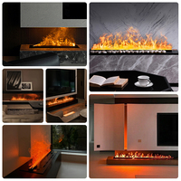 Cheminée électrique à vapeur d'eau décorative de haute qualité 150/180/200 cm, effet flamme 3D, humidificateur à vapeur d'eau