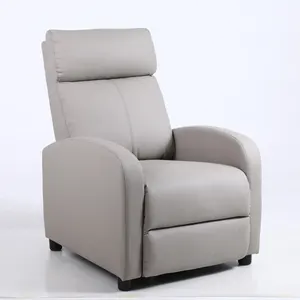 Living Room Furniture Single Seat PU Leather Reclining Sofa Leisure Chair Push Back Recliner Sofa Chair