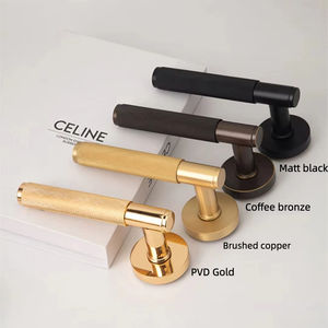 Cerradura de Puerta de Privacidad Latón Bronce Café, Manija de Baño sin Llave, Cerradura de Baño Individual, Cerradura de Paso, Herrajes de Baño de Latón - Product Image 3