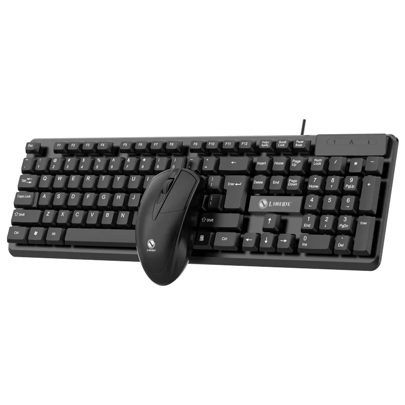 Lantronlife Grosir Pabrik Terbaik murah bisnis kabel USB Keyboard & Mouse 104 tombol ergonomis mengetik Mouse