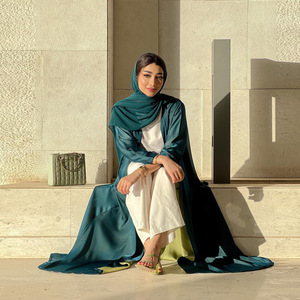 Moda Oriente Médio Abaya Robes Mulheres Elegante <span class=keywords><strong>Cardigan</strong></span> 2025 Vestido Muçulmano Aberto Abaya Dubai - Product Image 3