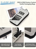 Pochette de rangement zippée personnalisée en polyester imprimé, de qualité supérieure, réutilisable, pour gants de football, de golf et de sport, avec poignée