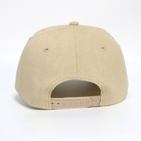 Gorra de béisbol de pana de 5 paneles para hombre, gorra de béisbol con bordado elevado en 3D personalizado, estilo de marco, algodón estructurado, deportes para correr
