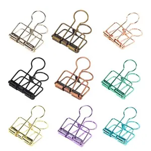 Verified Gold Supplier Lots of Colors Small Medium Large Size File Paper Clips Skeleton Binder Clips