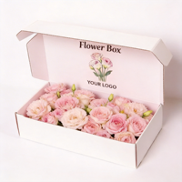 Boîte d'emballage personnalisée pour fleurs en papier - Carton de qualité supérieure pour une livraison florale commerciale durable