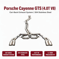 Sistem Knalpot Catback Baja Tahan Karat T304 untuk Porsche Cayenne GTS 4.0T V8 Peningkatan Suara Performa Balap 1:1 OEM Fitment