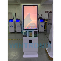 Terminal Layar Sentuh Vertikal Wintronix Pembaca NFC Pemindai Barcode QR Kios Pembayaran Intel Core I5 32-Inci Windows/Android