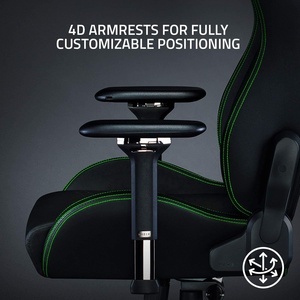 <span class=keywords><strong>Razer</strong></span> <span class=keywords><strong>Iskur</strong></span>-reposabrazos 4D de cuero sintético para Gaming, silla reclinable para PC, Gaming y oficina, color verde y negro, Zen Stuhl - Product Image 6
