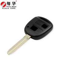 Clés vierges de voiture à 2 boutons avec capteurs, lame non taillée personnalisée, clés vierges de moto pour Toyota Camry Rav4 Corolla Prado Yaris Tarago Cruiser