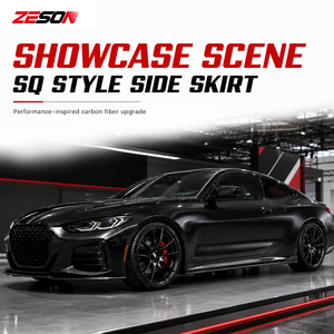 Jupes latérales style SQ en fibre de carbone véritable pour <span class=keywords><strong>BMW</strong></span> Série <span class=keywords><strong>4</strong></span> G22 G23 G26 430i M440i Coupé Cabriolet <span class=keywords><strong>Gran</strong></span> Coupé Brillant 2020+ - Product Image 6