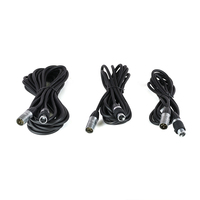 Lot de 3 câbles de signal DMX étanches à 3 conducteurs de 3 m, câble d'extension XLR, ligne d'éclairage de scène