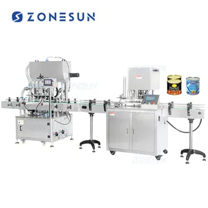 Zonesun ZS-FAL180B3 Automatische Aluminium Blikpasta Voor Voedsel Verwarmingsmengvulmachine