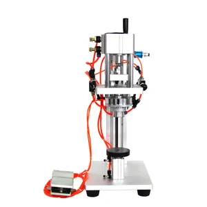 LY-08 13/15/17/20/22mm Diameter Pneumatic Perfume Glass Bottle Sealing Machine Cosmetic Skin Care Product Liquid Locking Machine