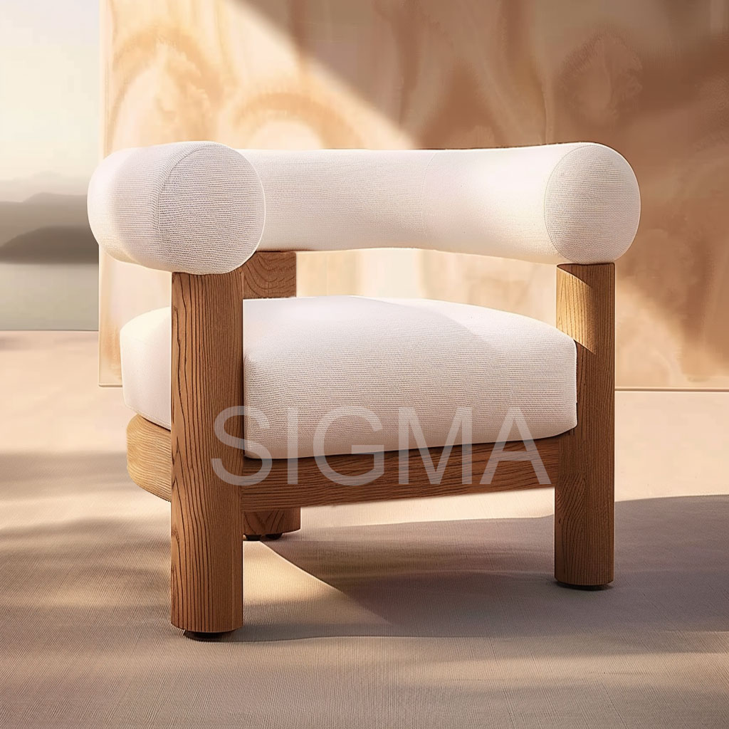 Customized Teak Outdoor Furniture Sofa Chairs Outdoor Patio Waterproof Teak Lounge Chair