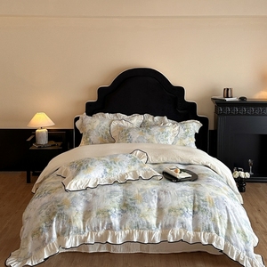Juego de Ropa de Cama de Algodón Puro de Cuatro Piezas, Sábanas y <span class=keywords><strong>Funda</strong></span> Nórdica con Técnica de Tejido, Nueva Ropa de Cama para Uso en Hogar y Hotel, para Todas las Estaciones, Venta de Fábrica - Product Image 1