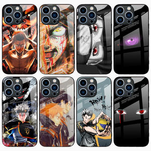 Venta al por mayor de dibujos animados de vidrio templado Anime Phone Case para iphone15 Pro Max - Product Image 1