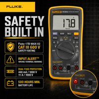 For 17B MAX-02 Handheld Digital Multimeter IP40 Protection 1000V Electrical Tester